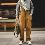 Men Pant Loose Casual Suspender Trousers Men's Pants Retro Overalls