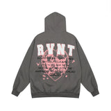 Men Hoodie Letter Printed Cardigan Sweater Casual Long Sleeve Spring and Autumn Top Vibe Loose Hooded Coat