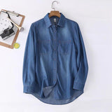 Women T-shirt Denim Shirt Women's Autumn Loose Casual