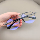 CHH Chrome Hearts Glasses Titanium Half Frame Myopia Glasses Frame