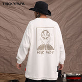Men Long Sleeve Shirt Printed Long Sleeve T-shirt Men's and Women's Ins Loose Sweater Top