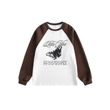 Unisex Hoodie Retro University Style Crew Neck Pullover Sweatshirt Boys and Girls Coat