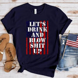 Women's Independence Day T Shirt round Neck Short Sleeve T-shirt Women's Top