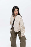 Unisex Jacket Autumn Fashion Stand-up Collar Casual Jacket Women's Clothing