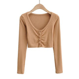 Women T-Shirt Long Sleeve Women Autumn Short Base
