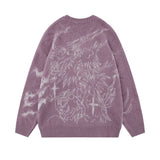 Women Sweater Girls' Autumn and Winter Loose Casual Long-Sleeved Sweater Coat