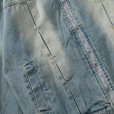 Men Denim Jacket Men's Spring and Autumn Washed Denim Clothes Jacket
