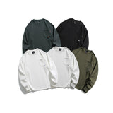 Unisex Hoodie Vintage Pocket Loose round Neck Sweater Couples Coat