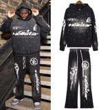 HS Outfit: Hoodie/Sweatpants (Separate Purchase Options) Vintage Distressed
