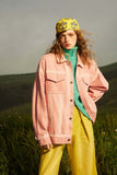 Unisex Jacket Autumn Two-Dimensional Washed Coat Women's Clothing