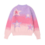 Women Sweater Color-Block Crew Neck Women's Loose Autumn Sweater