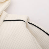 Women Hoodie Waffle Cropped Hoodie Zip Jacket