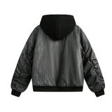 Unisex down jacket retro quilted hooded
