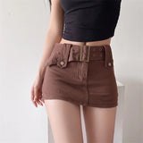 Women Skirt Denim Skirt Women's Bag Hip Shorts Summer Loose