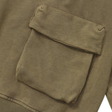 Men Hoodie Distressed Washed Hooded Sweater