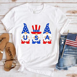 Women's Independence Day T Shirt round Neck Short Sleeve T-shirt Women's Top