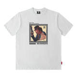 Men T Shirt Retro Dark Printed Short-Sleeved T-shirt Men and Women Loose