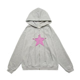 Men Hoodie Men's Loose Patch Embroidery Long Sleeve Hood