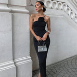 Women Desses Elegant Pure Desire Wind Hip Spaghetti Straps Dress