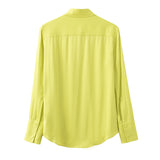 Women's T-Shirt Spring Commuter Solid Color Long-Sleeved Shirt