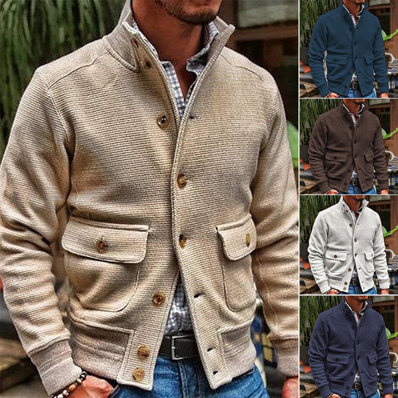 Men Jack Solid Color Casual Jacket Jacket Men
