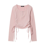 Women Long Sleeve T-Shirt Long Sleeve T-shirt Slim Fit Short Girl Autumn Casual Love
