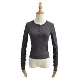 Women T-Shirt Long Sleeve Bottoming Shirt T-shirt Autumn Women's Top