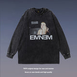 Men Long Sleeve Shirt Printed round Neck Long Sleeve Sweater for Men and Women Couple Autumn and Winter