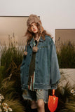 Unisex Jacket Fall Patchwork Denim Jacket Women's Clothing