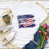 Women's Independence Day T Shirt Top Summer Fashion Creative Women