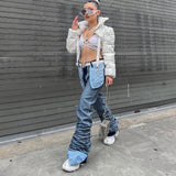 Women Cargo Pants Jeans Winter Women's Outerwear