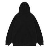 Men Hoodie Graffiti Line Animal Printed Hoodie