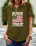 Women's Independence Day T Shirt Printed Short-Sleeved T-shirt