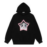 Men Hoodie Printed Loose Sweatshirt Spring and Autumn Men's Loose Street Long-Sleeved Top