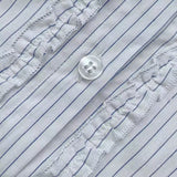 Women T-Shirt Long Sleeve Striped Shirt Women Spring Puff Sleeve Loose Top