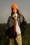 Unisex Jacket Autumn Stitching Split Jacket