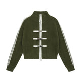 Women Sweater Stand Collar Sweater Women's Short Autumn and Winter Knitwear Coat