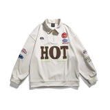 Unisex Jacket Autumn Letter Embroidered Pullover Sweatshirt