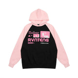 Men Hoodie Letter Hooded Sweater Men Vibe Loose Casual Multicolor Raglan Sleeve Pullover