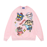 Men Hoodie Crayon Xiaoxin Printed Pullover Sweatshirt Boys Spring and Autumn Leisure Loose