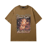 Men T Shirt Printed Couple Casual Short-Sleeved T-shirt Men and Women Hip Hop