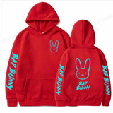 Rapper Bad Bunny Hoodies Rabbit Print Men Woman Streetwear