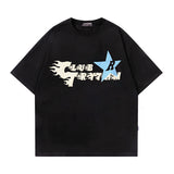 Men T Shirt Men's Clothing American Street Retro Casual Couple Short Sleeve T-shirt