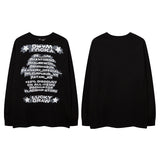 Men Long Sleeve Shirt Letter Printing Couple's Tops Street Casual Long Sleeve T-shirt Men and Women