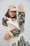 Unisex Jacket Autumn Canvas Stitching Lace Jacket Women's Clothing