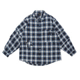 Men Long Sleeved T Shirt Long Sleeve Shirt Loose Five-Pointed Star Embroidered Lapel Casual Shirt