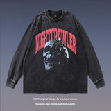 Men Long Sleeve Shirt Distressed Long Sleeve T-shirt Men and Women Oversize Casual Couple's Tops
