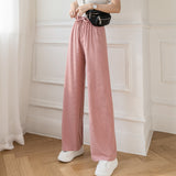 Palazzo Pants Knitted Wide-Leg Pants Summer High Waist Loose Drooping