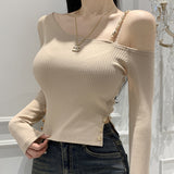 Women Long Sleeve Shirt Women's Slim Bottoming Shirt Sexy Short