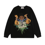 Men Long Sleeve Shirt Letter Graffiti Long Sleeve Bottoming T-shirt Men and Women Hip Hop